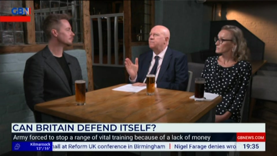 Broadcast still at 35m. GB News, New: Lee Anderson's Real World, 4 September 2026.