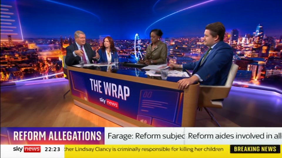 Broadcast still at 23m 30s. Sky News, The Wrap With Gillian Joseph, 4 September 2026.