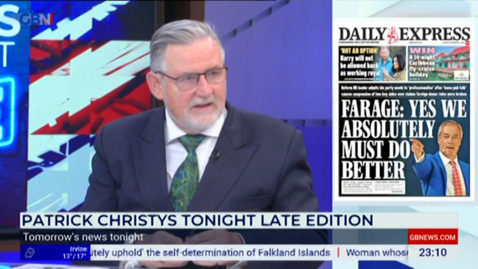 Still from GB News at 10:30