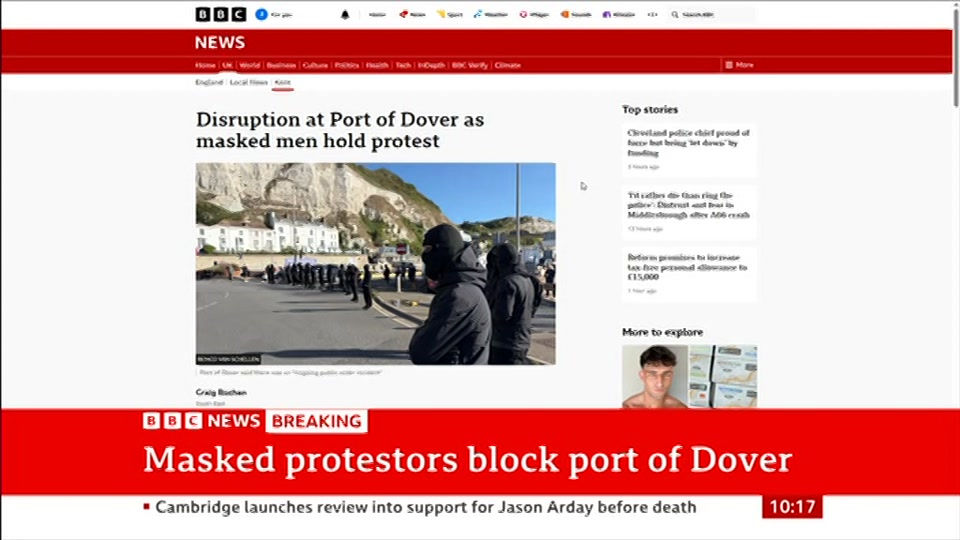 Broadcast still at 17m 30s. BBC News, 5 September 2026.