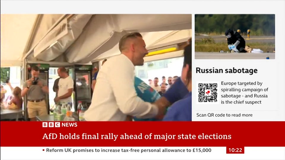 Still from BBC News at 22:00