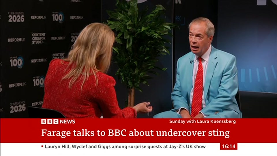 Broadcast still at 14m 30s. BBC News, 5 September 2026.