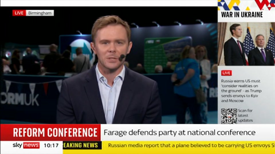 Broadcast still at 17m. Sky News, Sky News Today with Sam Washington, 5 September 2026.