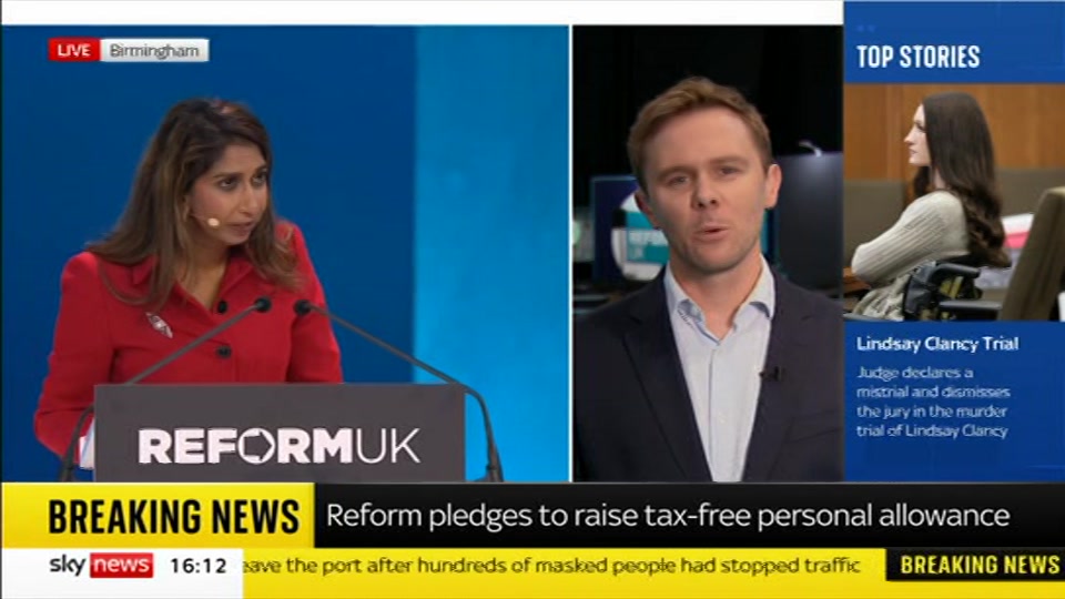 Still from Sky News at 12:30