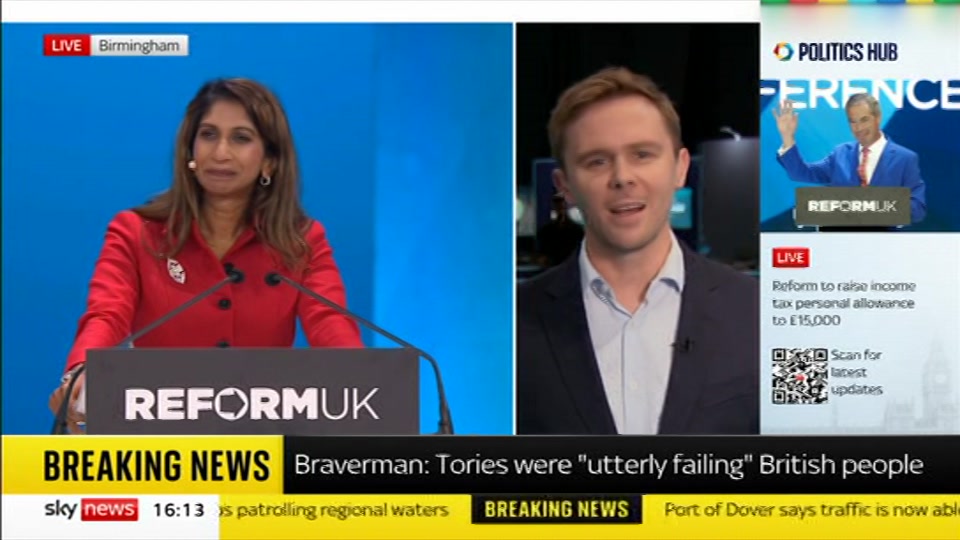Broadcast still at 13m 30s. Sky News, Sky News Today, 5 September 2026.