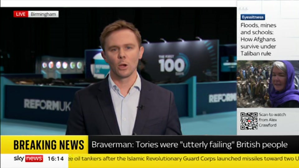 Still from Sky News at 14:30