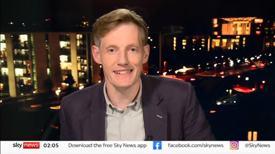 Broadcast still at 5m 30s. Sky News, 6 September 2026.