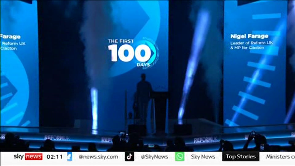 Broadcast still at 11m 30s. Sky News, 6 September 2026.