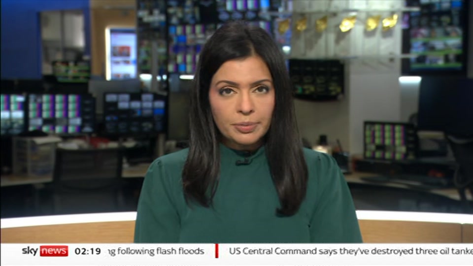 Still from Sky News at 19:00