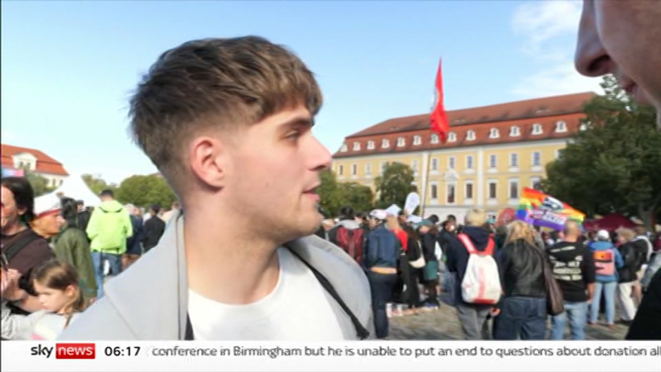 Still from Sky News at 17:30