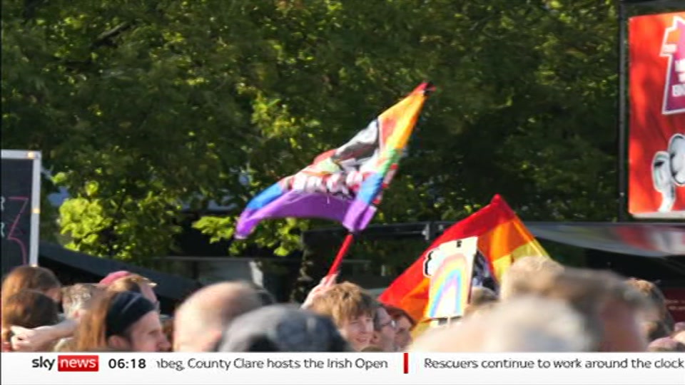 Still from Sky News at 18:30