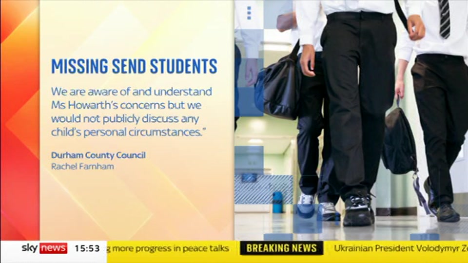Broadcast still at 23m. Sky News, Sky News Today, 6 September 2026.