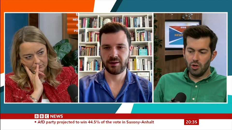 Still from BBC News at 5:00