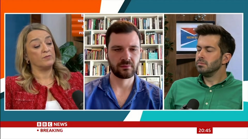 Broadcast still at 15m 30s. BBC News, Newscast, 6 September 2026.