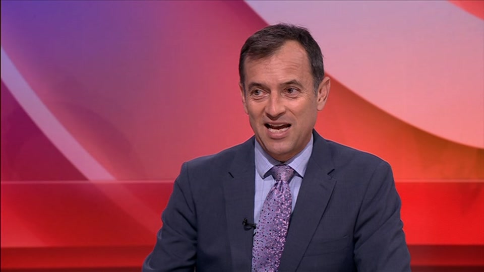 Broadcast still at 16m. BBC One, BBC News and Weather, 6 September 2026.