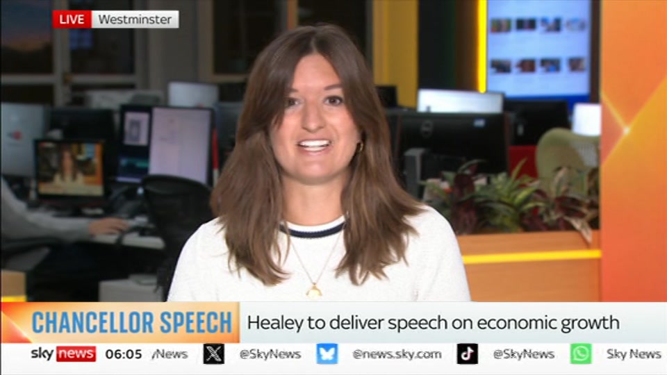 Broadcast still at 5m 30s. Sky News, Mornings, 7 September 2026.