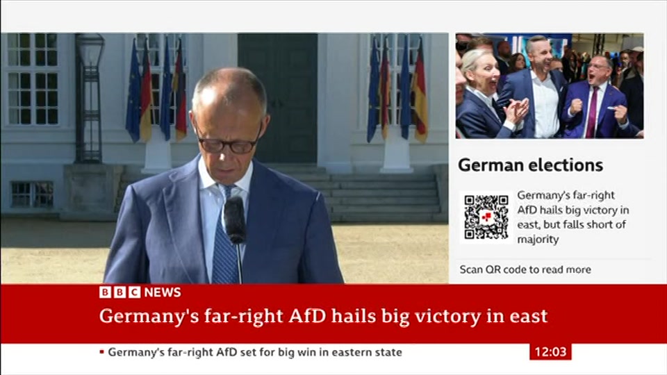 Still from BBC News at 3:00