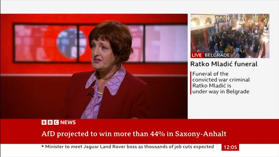 Still from BBC News at 5:00