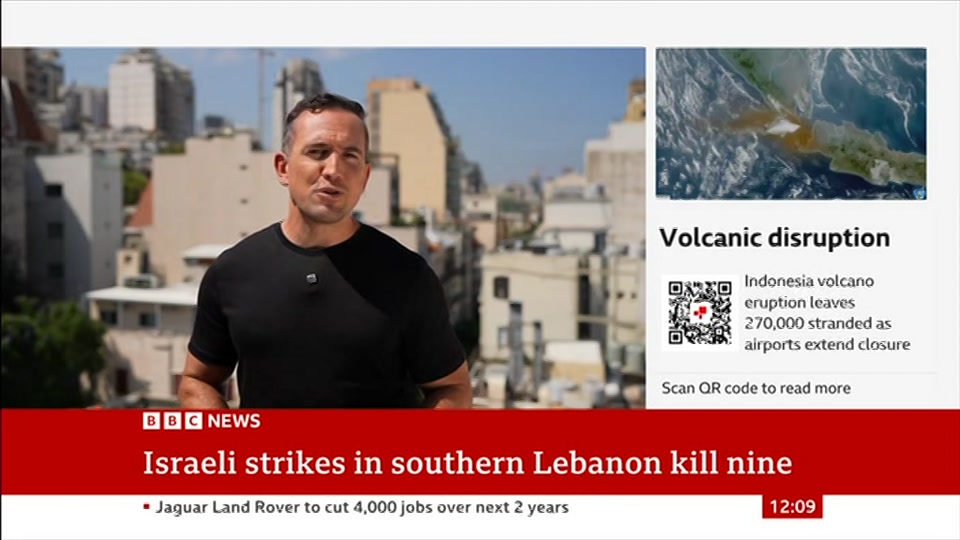 Broadcast still at 9m 30s. BBC News, BBC News Now, 7 September 2026.