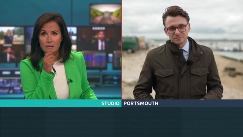 Broadcast still at 1m 30s. ITV, ITV Lunchtime News, 7 September 2026.