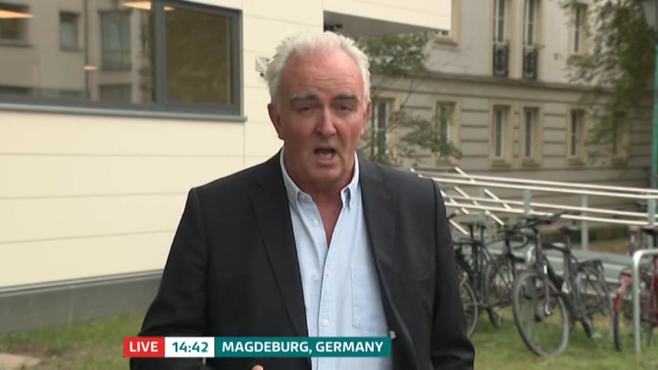 Broadcast still at 12m. ITV, ITV Lunchtime News, 7 September 2026.