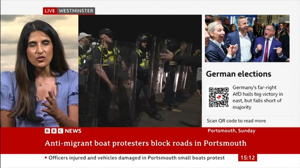 Broadcast still at 12m. BBC News, Verified Live, 7 September 2026.