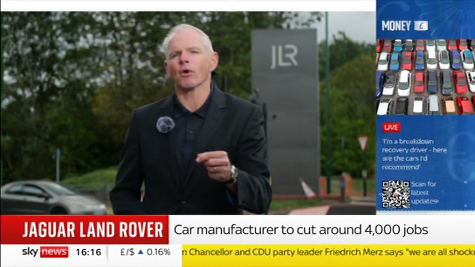 Broadcast still at 16m. Sky News, Sky News Today with Jayne Secker, 7 September 2026.