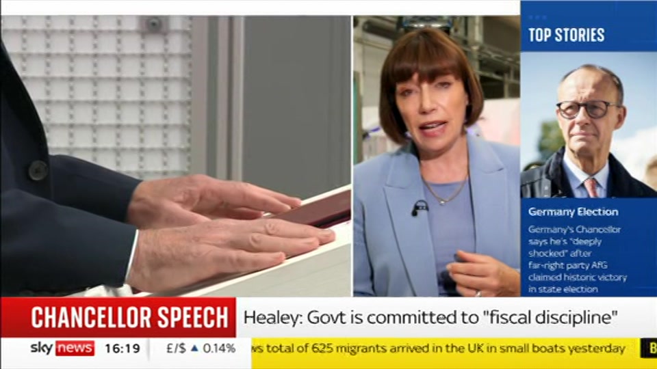 Still from Sky News at 19:30