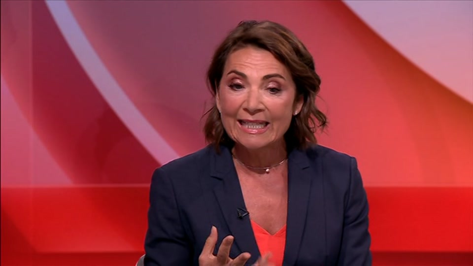 Broadcast still at 22m. BBC One, BBC News, 7 September 2026.