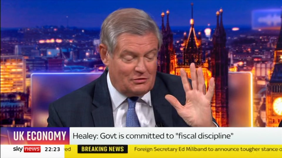 Still from Sky News at 23:00
