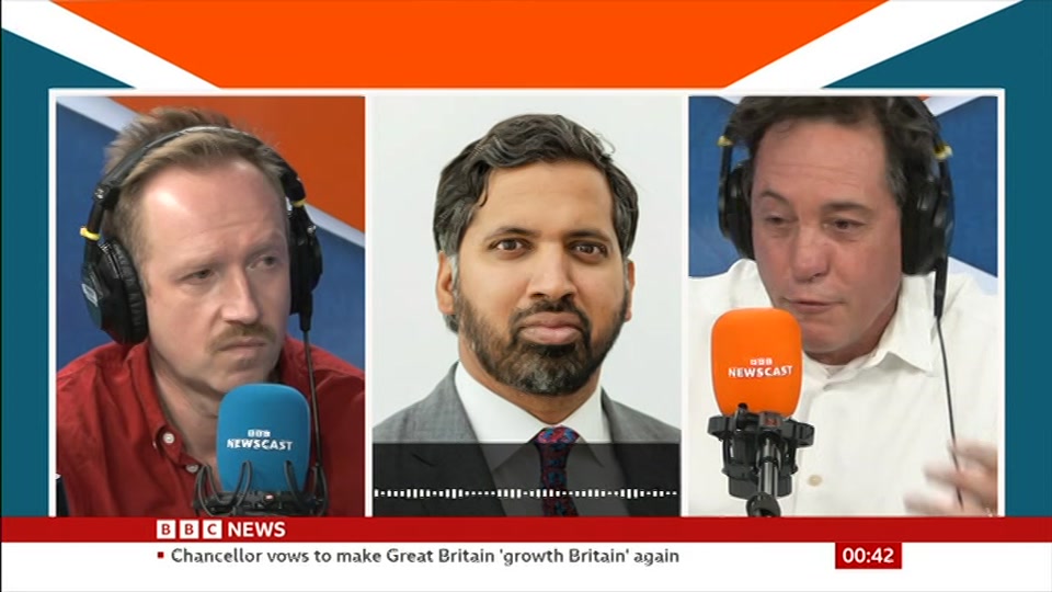 Broadcast still at 12m. BBC News, Newscast, 7 September 2026.