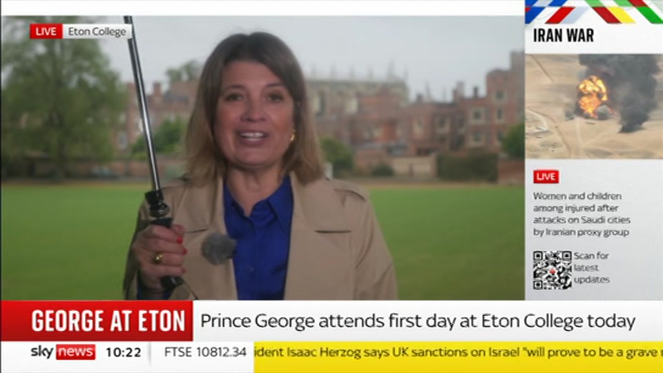 Broadcast still at 22m 30s. Sky News, Sky News Today with Gareth Barlow, 8 September 2026.