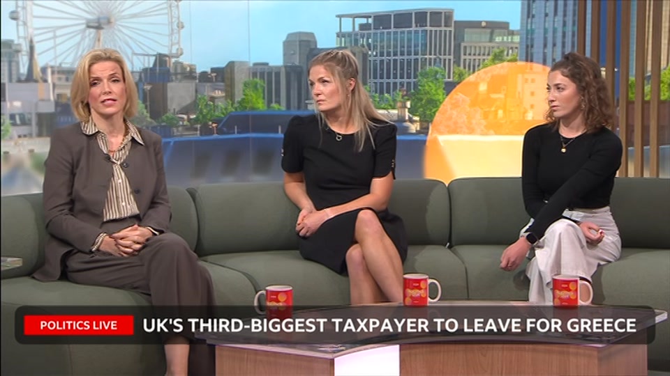 Broadcast still at 40m 30s. BBC Two, Politics Live, 8 September 2026.