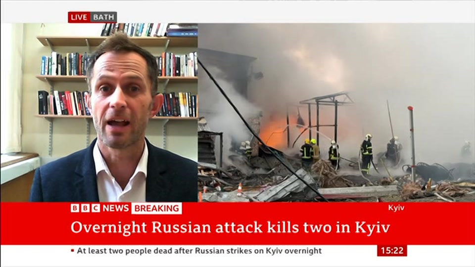 Broadcast still at 22m 30s. BBC News, Verified Live, 8 September 2026.