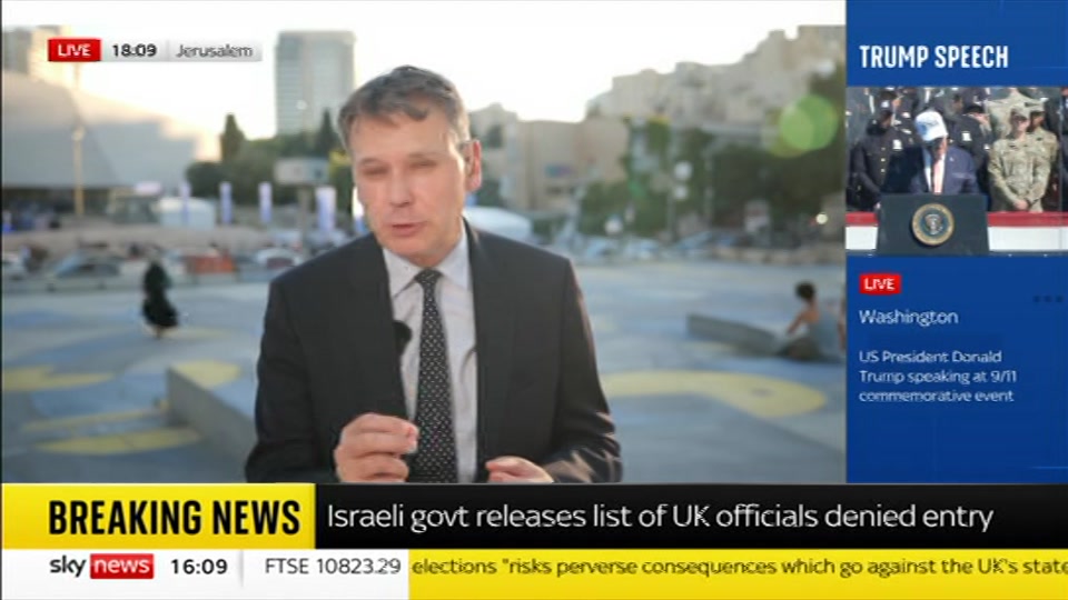 Still from Sky News at 9:00