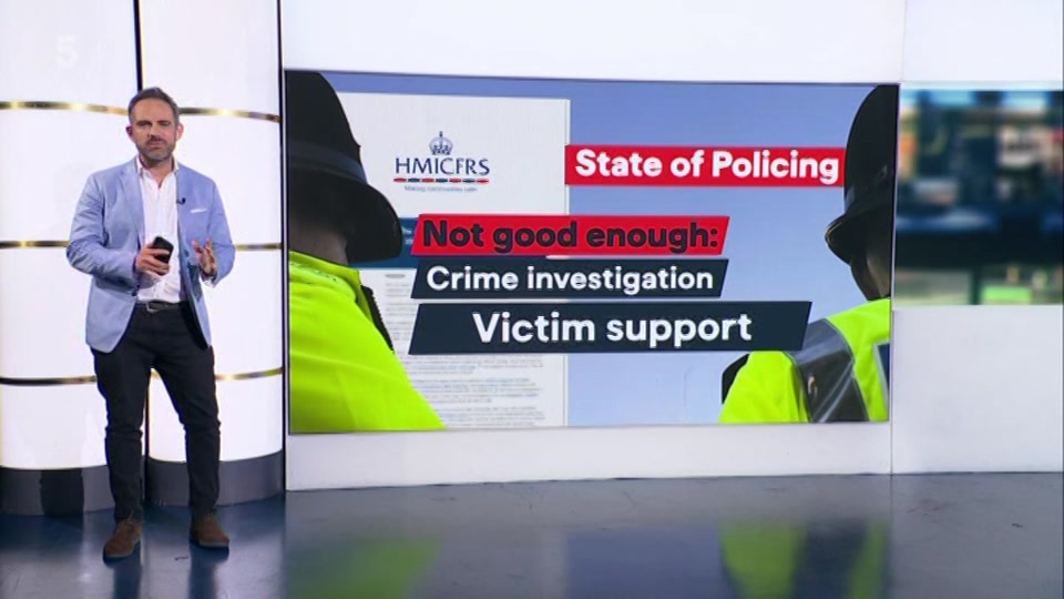 Broadcast still at 23m 30s. Channel 5, 5 News with Dan Walker, 8 September 2026.