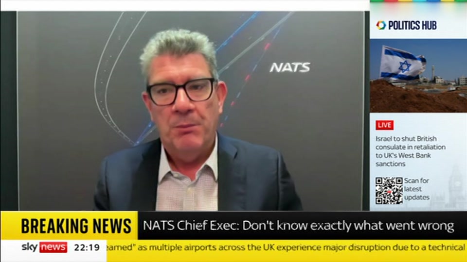 Still from Sky News at 19:00