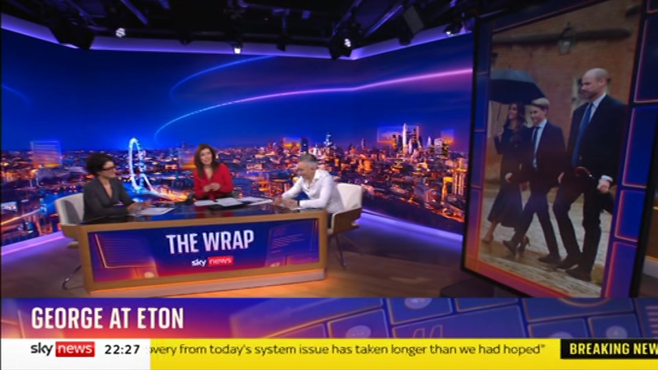 Broadcast still at 27m. Sky News, The Wrap With Anna Botting, 8 September 2026.