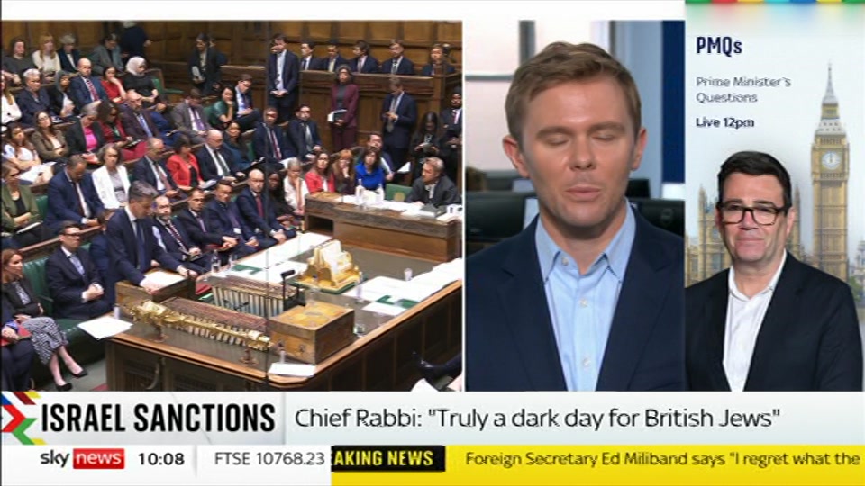 Broadcast still at 8m. Sky News, Sky News Today with Gareth Barlow, 9 September 2026.