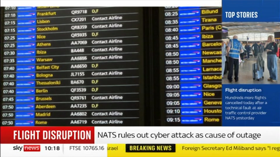 Broadcast still at 18m 30s. Sky News, Sky News Today with Gareth Barlow, 9 September 2026.