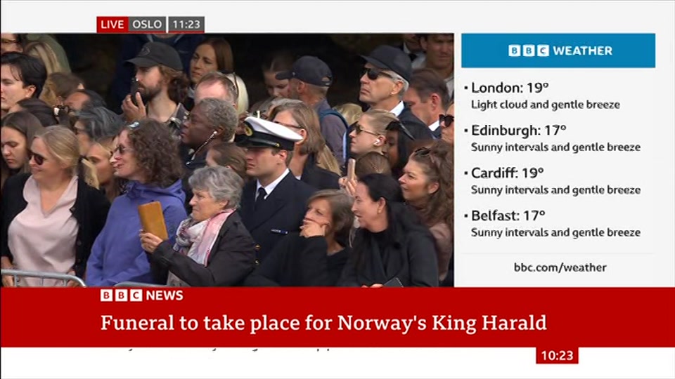 Broadcast still at 23m. BBC News, 9 September 2026.