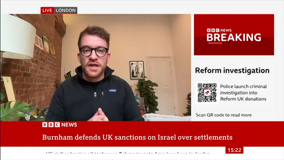 Broadcast still at 22m. BBC News, Verified Live, 9 September 2026.