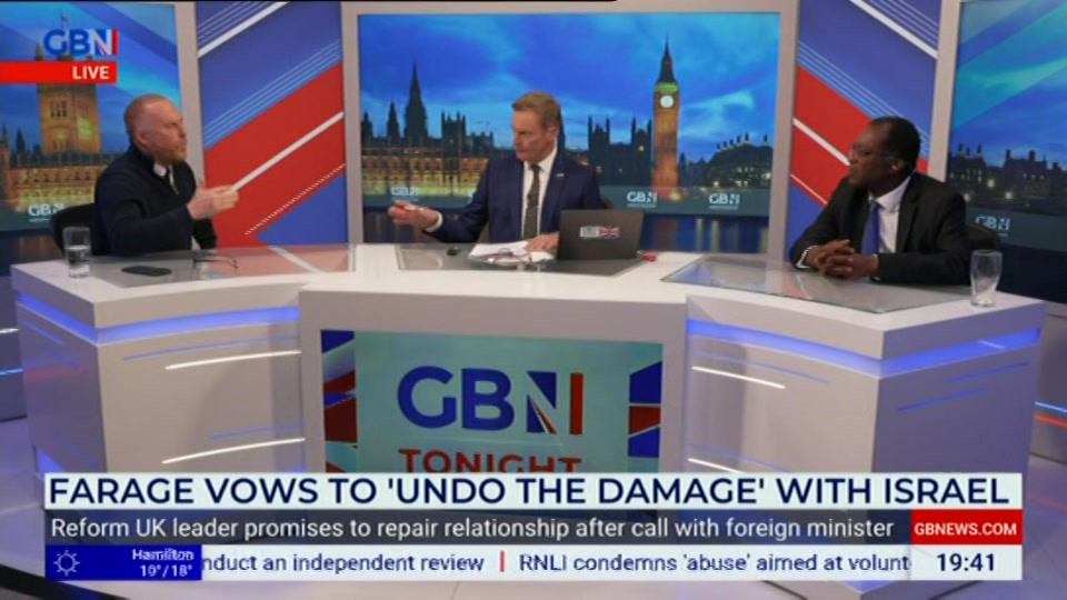 Broadcast still at 41m 30s. GB News, New: GBN Tonight, 9 September 2026.