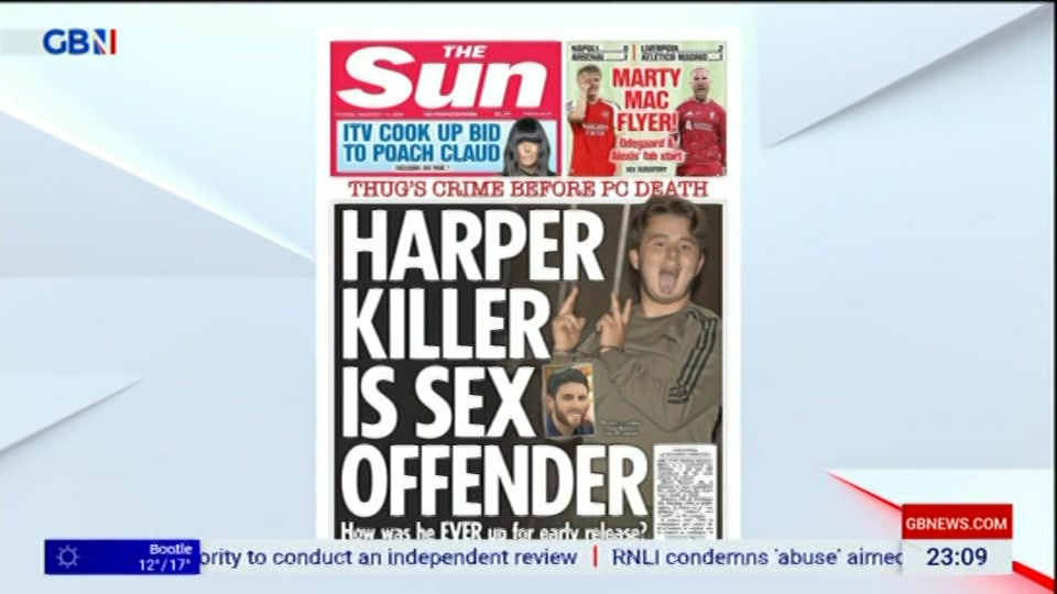 Still from GB News at 9:00