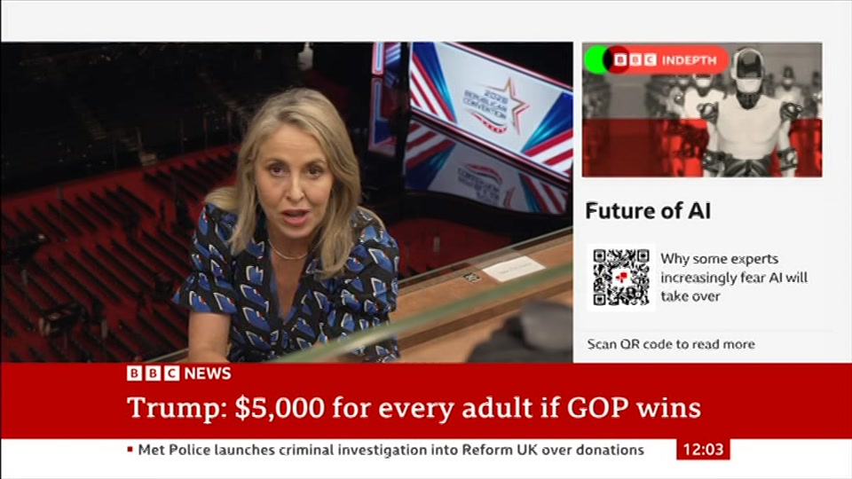 Still from BBC News at 3:00