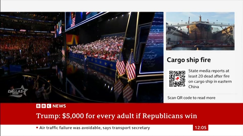 Broadcast still at 5m. BBC News, BBC News Now, 10 September 2026.