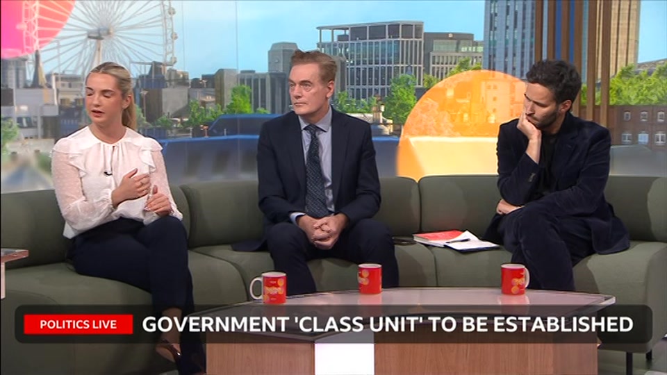 Broadcast still at 22m. BBC Two, Politics Live, 10 September 2026.