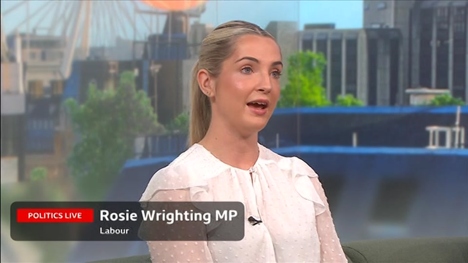 Broadcast still at 36m 30s. BBC Two, Politics Live, 10 September 2026.