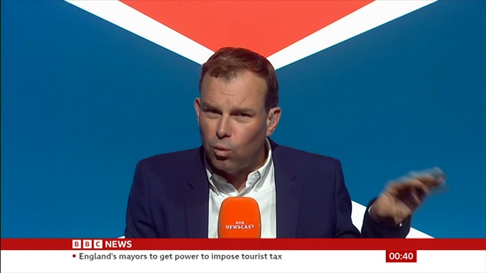Broadcast still at 10m 30s. BBC News, Newscast, 10 September 2026.