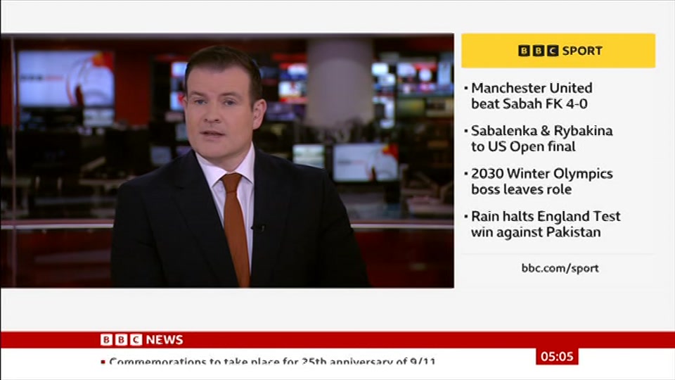Still from BBC News at 5:00